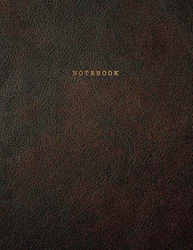 Notebook: Soft Dark Suede Leather Executive Style | 150 Legal College-ruled Pages | Letter Size (8.5 x 11) - A4 size Journal