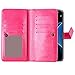 Galaxy S7 Case, S7 Case, TabPow 9 Card Slot Series - Wallet Folio PU Leather Case Cover With Detachable Magnetic Hard Case For Samsung Galaxy S7, Pink