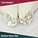 Ruihfas Fashion 2 Pcs Charming Women's Crystal Rhinestone Shoe Clips Double Buckles Shoes Decoration for Wedding Party