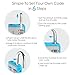 Puroma 2 Pack Combination Lock 4 Digit Padlock for School Gym Sports Locker, Fence, Toolbox, Case, Hasp Storage (Blue Code Side Window)