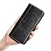 Procase Galaxy S8 Plus Genuine Leather Case, Vintage Wallet Folding Flip Case with Kickstand and Multiple Card Slots Magnetic Closure Protective Cover for Galaxy S8+ 2017 -Black