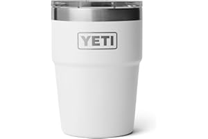 YETI Rambler 16 oz Stackable Tumbler, Vacuum Insulated, Stainless Steel with MagSlider Lid, White