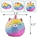 Anboor 4.3 Inches Squishies Unicorn Panda Jumbo Slow Rising Kawaii Scented Soft Colorful Animal Squishies Toys Color Random,1 Pcs