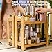 GOBAM Bathroom Counter Organizer Shelf Cosmetic and Vanity Perfume Organizers Shelf Easily Assembled, Bamboo