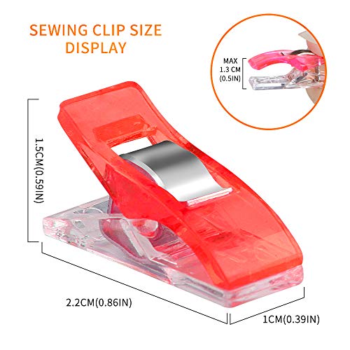 Soraco Craft Sewing Clips for Quilting with Tin Box Package,Pack of 100