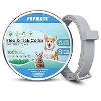 PUPMATE Collar for Dogs & Cats,8-Month Prevention, Waterproof, 100% Natural Ingredient