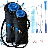 Outfitter Warehouse Hydration Water Bladder with a Soft Bite Mouth Piece and Insulated Tube - On-Off Valve Switch for Backpacks - 2 Liter (2L)