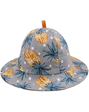 Unisex Baby Fashion Cartoon Printing Cotton Fisherman Hat Sun Hat(6-18Months)