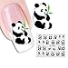 Jiaying-US 3 Sheets Panda Nail Art Stickers, Water Transfers Decals Decals Nail Art DIY Decorations