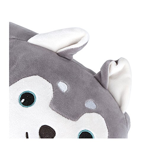 Miniso Very Soft Husky Hugging Pillow Plush Stuffed Animals Gray 16.9