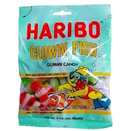 Haribo clown fish peg bag 5oz (042238314566)