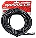 Rockville RCXFM50P-B 50ft Female to Male REAN XLR Cable, Oxygen-Free Copper, Durable PVC Jacket, Low Interference, for Live Performances and Studio Recording
