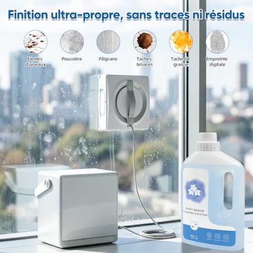 1L Window Washer for Ecovacs Winbot with Blue Bell Scent | 1L Cleaning Solution for Ecovacs Winbot W1 PRO/ W2/ W2 OMNI/ W2 PRO/ W2 PRO OMNI/WINBOT MINI/ W2S/ W2S OMNI/ W3 OMNI