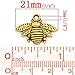 HOUSWEETY 50pcs Metal Bee Charm Pendants, Alloy Bee Charms for Jewelry Making, Honeybee Pendant Charms for DIY Jewelry Making Accessories