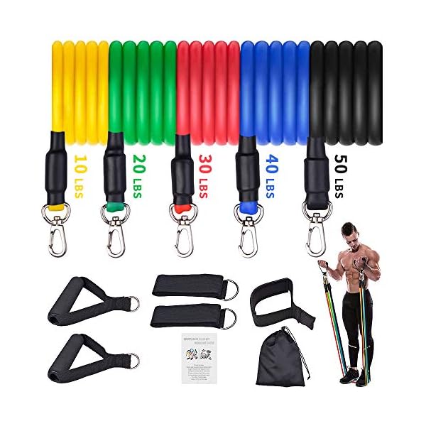 Exercise-Resistance-Bands-Set-Men-Home-Gym-Stretch-Training-Workout-BandsPortable-Fitness-Accessories-with-5-Resistance-Tubes-Stackable-Up-to-150-lbs-Handles-Door-Anchor-Ankle-StrapsCarrying-Bag Exercise Resistance Bands Set Men Home Gym Stretch Training Workout Bands,Portable Fitness Accessories with 5 Resistance…