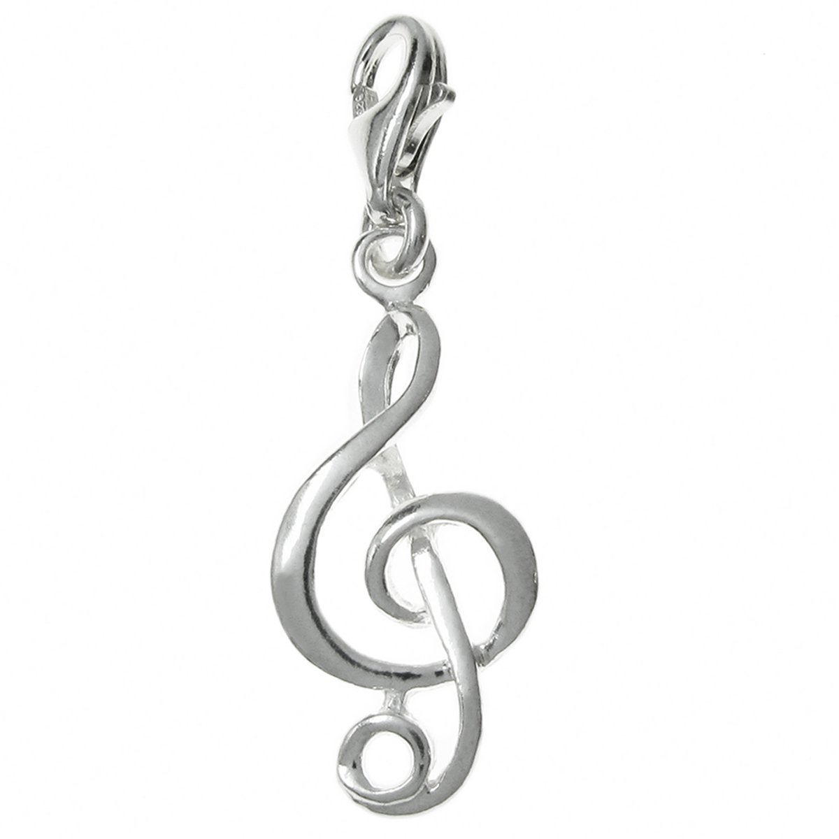 Queenberry Sterling Silver Music Note Melody Charm Pendant for European Style Clip On Charm