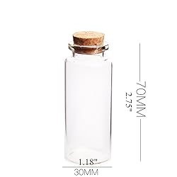 Danmu 30ml 1.18" x 2.75" Potion Bottles,Mini Glass