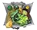 Buti-Earth-Bag Extra Large Reusable Shopping Bags with Handles | Stay Open, Collapsible Fold Flat, Reinforced Bottom Insert, Wipe Clean (2 Pack, Grey)