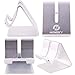 Honsky Solid Portable Universal Aluminum Desktop Desk Stand Hands-Free Mobile Smart Cell Phone Holder Tablet Display Stand, Compatible with Phone 7 6 Plus 5 pad, Silver