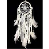 Dremisland Dream catcher Handmade Traditional White Feather Wall Hanging Car Hanging Home Decoration Ornament Decor Ornament Craft Gift (White)
