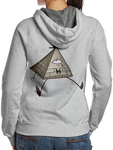 Kystal Gravity Falls Bill Cipher Women BlackPrint Hooded Size L Ash