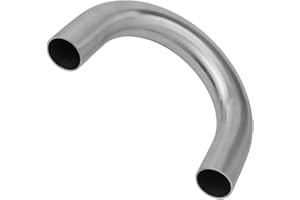 304 Stainless Steel U-Bend Pipe 180 Degree Exhaust Elbow Fitting Polished Steel Connector for Automotive Tubing Repair High(3