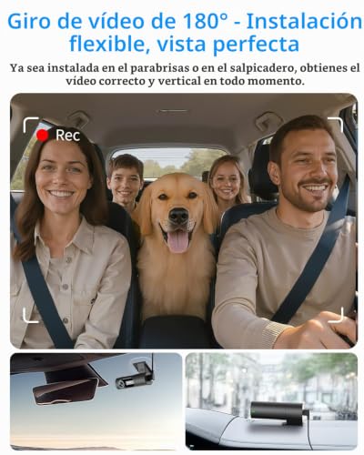 KAWA Dash Cam Car 3K Front, with 32GB SD Card, Voice Control, WiFi and App, 24/7 Parking, G-Sensor, Night Vision, Loop Recording, Dashcam Camera 360 for Truck and SUV