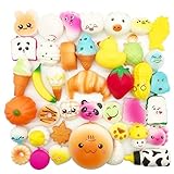 Bingole 10PCS Kawaii Random Squishy Soft Panda Bread Buns Donuts Toasts Toys Bag Phone Strap Pendants Charms