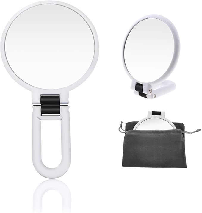 15x Magnifying Handheld Mirror,Travel Folding Double Sided