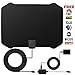 HDTV Antenna,Indoor Amplified TV Antenna 50 to 70 Miles Range with Detachable Amplifier Signal Booster and 16 Feet Coaxial Cable (Black)
