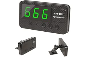 KingNeed Original Universal GPS Head Up Display Speedometer Odometer Car Digital Speed Display MPH Over Speeding Alarm Car Clock for All Vehicles C60/C60S/C80/C90 (C60S)