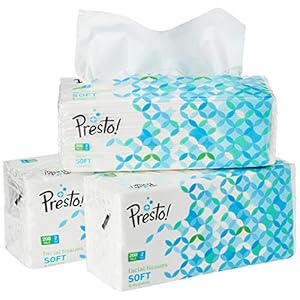 Presto! 2 Ply Facial Tissue Soft Pack – 200 Pulls (Pack of 3)