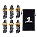 GEERTOP Reflective Guylines 4mm Lightweight Camp Ropes Tent Cords with Aluminum Adjuster Tensioner for Outdoor Camping Hiking Backpacking Survival Gear