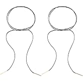 KFHENSOMR 2 Pcs Gothic Bow knot Velvet Choker Necklace Sexy Long Wrap Rope Collar Tie Neck Chain with Gold Pendant Boho Party Neck Accessories for Women Black