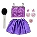 20PCS Girls Role Play Dress up Trunk Pretend Play Costume Set For Kids (Ballerina, Princess, Elf, Pop star)