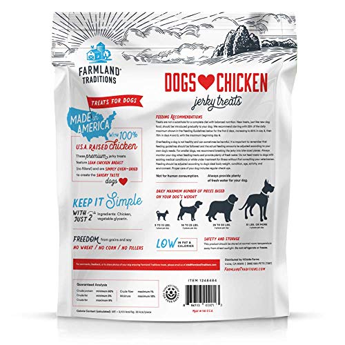 Farmland Traditions USA Made 3 lbs. Dogs Love Chicken Jerky Treats