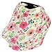 4-In-1 Infant Nursing Breastfeeding Cover for Baby Girls (Floral) - Car Seat Canopy, Shopping Cart, High Chair & Stroller Covers, Stretchy & Breathable Infinity Scarf & Shawl by KiddyStar