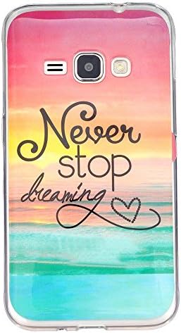 Galaxy J120 Case,Galaxy J1 2016 Case,Winfrey [Never Stop Love] Attractive [Scratch Resistant] Fashion Design TPU Rubber Gel Ultra Thin Skin Case Cover for Samsung Galaxy J120 /J1 2016
