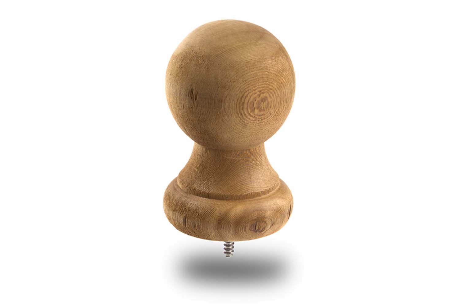Woodway Finial Post Cap Decorative Cedar Wood Ball for Fence Posts
