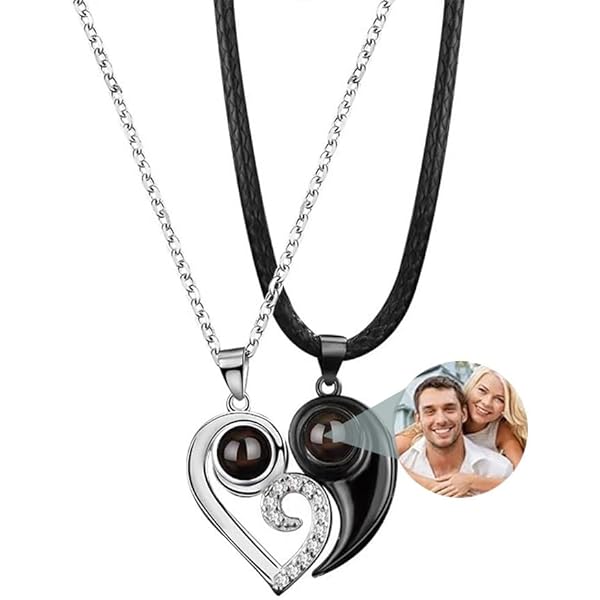 thumbnail image 2 of Personalized 925 Sterling Silver Photo Projection Necklace - Custom Paw Print Pendant For Pet Lovers 2 of 9