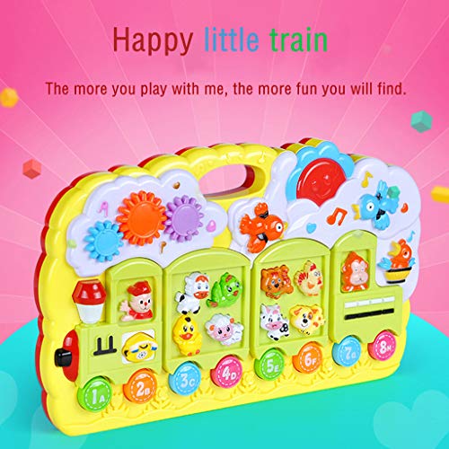 XGao Baby Toys 6 to 12 Months, Baby Music Toys Multi-function Electronic Piano Keyboard Light Animal Sounds Infant Toy Activity Center Educational Best Gifts for Months Year Old Boy Girls (Multicolor)