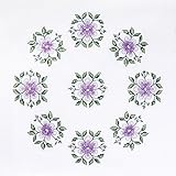 Tobin T288083 Stamped Quilt Blocks Cross Stitch Kit, 18 by 18-Inch, Floral Vine, White, 6 Per Package