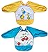 Leyaron 2 Pack Unisex Infant Toddler Baby Waterproof Sleeved Bib, 6 Months-3 Years