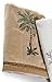 Yasirona TOMENGBEIAABBCC Dijkoo Avanti Palm Tree Bath Towel One Size Linen Beige