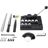 lakimi 31Pcs Professional Jewelry Ring Bender Tool Kit for Spoons | Multi-Functional Ring/Earring Bending Machine with Nylon Dies Measurement Gauge, Precision Metal Craft Tool for Jewelers B05L
