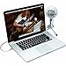 Blue Microphones Snowball USB Microphone - Textured White (4911-SBBN) with Pop Shield Universal Pop Filter Microphone Wind Screen with Mic Stand Clip