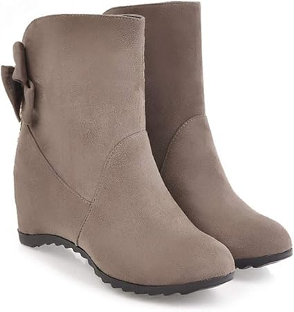 Amazon Co Jp レディースブーツ 秋冬新型大型レディースシューズフラットボウローブーツマットレザー韓国女性用ブーツ 色 C サイズ 35 ホーム キッチン