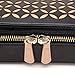 WOLF Chloé Zip Jewelry Case, 4.5x9.25x2.25, Black