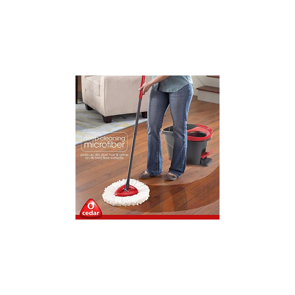 OCedar Easy Wring Spin Mop and Bucket System Sleek Basics
