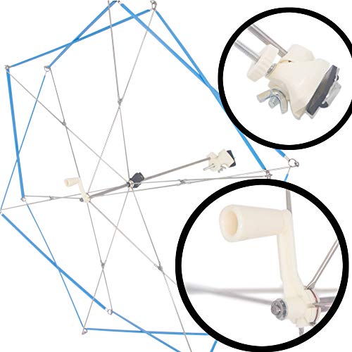 New LAMXD Umbrella Swift Yarn Winder, Hand Operated Ball Winder Holder, Knitting Tool, for Swift Winding Lines, Laces, Yarns, Fiber or Other Strings,with Thread Cutter Scissors